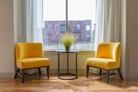 Counselling for Couples. two chairs